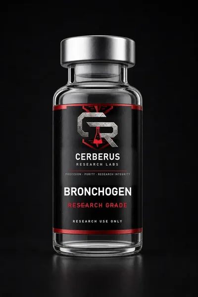 Cerberus Research Labs branded vial render for Bronchogen