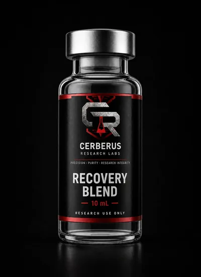 Cerberus Research Labs branded vial render for GHK-Cu / Glutathione Recovery Blend