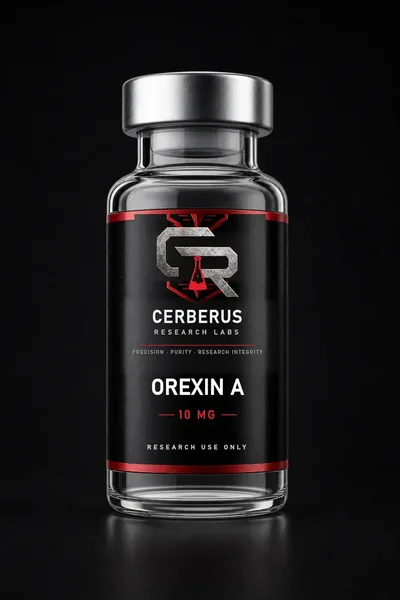Cerberus Research Labs branded vial render for Orexin A